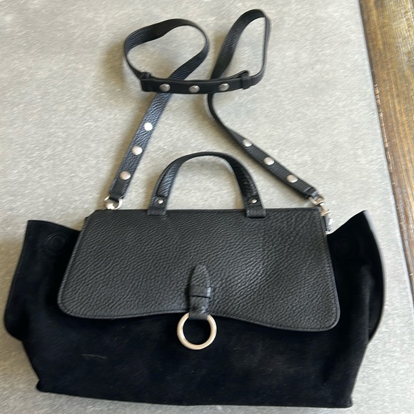 Rebecca Minkoff Handbags - Rebecca Minkoff Black Suede Kieth Satchell